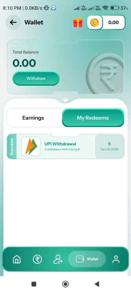 CatCash Referral Code Free – Earn Free Cashback on Every Task 3 CatCash App withdrawl Proof