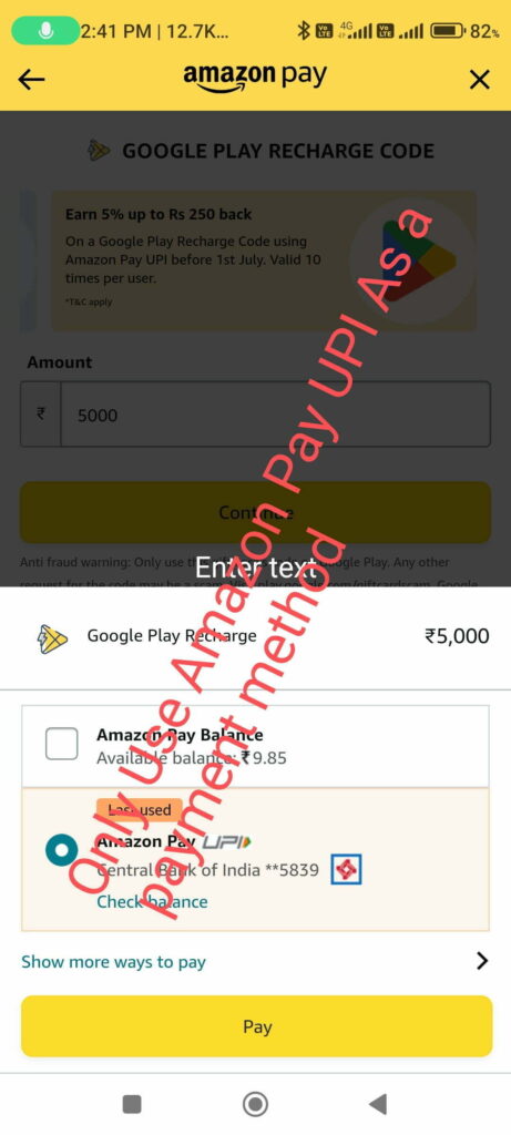 Google Play Redeem code Get Unlimited 5% Cashback 4 IMG 20230623 144302