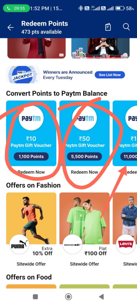 Convert Paytm Cashback point to Real Cash : Redeem points 4 IMG 20230624 140024