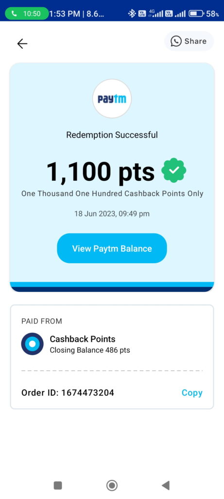 Convert Paytm Cashback point to Real Cash : Redeem points 7 Convert Paytm Cashback point to Real Cash