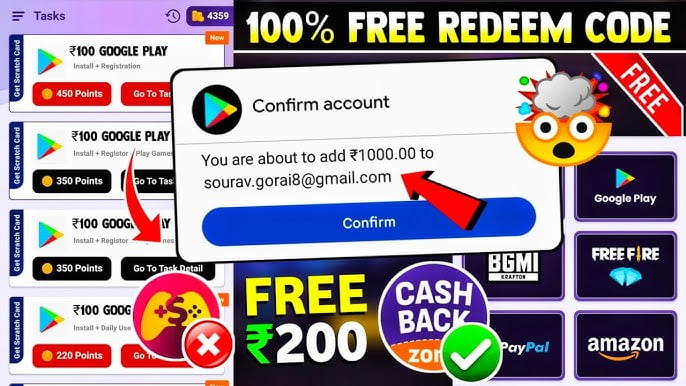 Google Play Redeem code Get Unlimited 5% Cashback