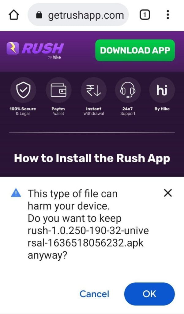 Rush by hike App-Refer And Earn upto ₹1000 Also Get ₹50 on Signup 3 photo 2021 11 19 20 03 41 601x1024 1