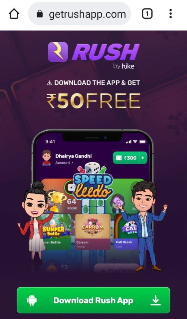 Rush by hike App-Refer And Earn upto ₹1000 Also Get ₹50 on Signup 2 Rush by hike App