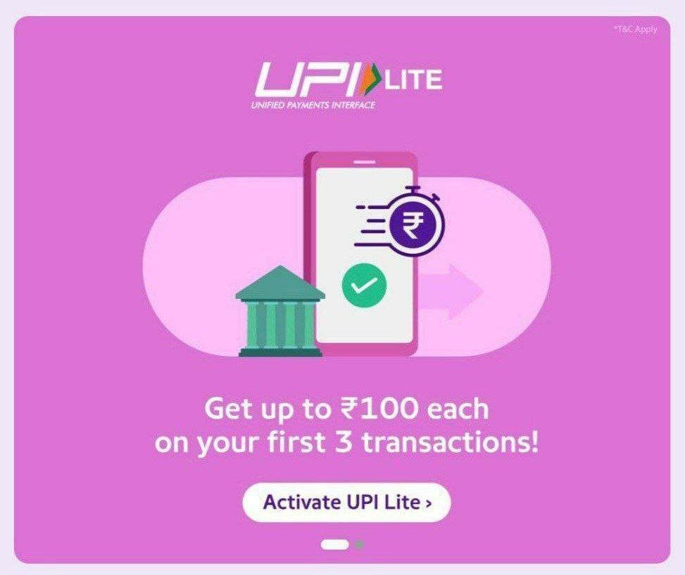 Phone pe UPI Lite Offer : Active your phone pe UPI Lite Get Rs 50 Cashback