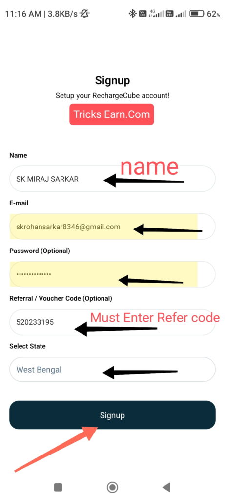 Recharge Cube App Referral Code-Sign Up And Get ₹50 Cashback 3 IMG 20230920 112554