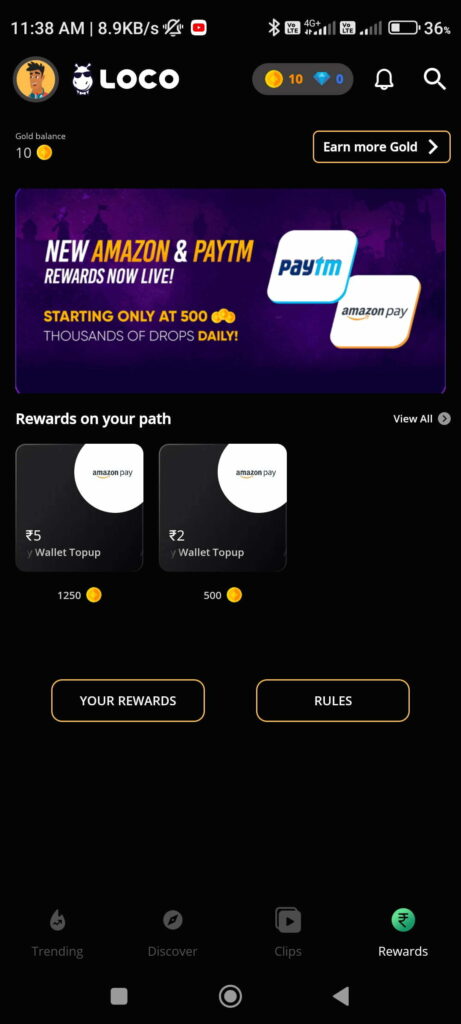 Loco App Offer-watch Live stream Earn ₹10 Amazon Vouchers Daily 6 Screenshot 2023 09 18 11 38 17 428 com.showtimeapp
