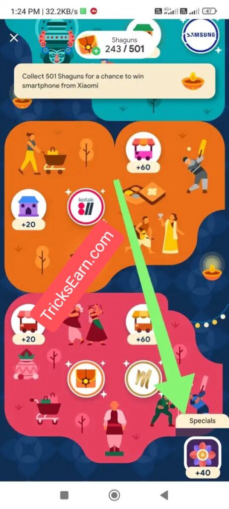 Google Pay Rangoli Fest Offer Tricks-Collect Flowers And Get Upto 201 Cashback Reward 4 IMG 20231110 091425