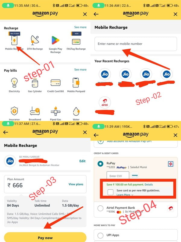 Amazon Friday Rupay Platinum debit Card Recharge Offer Loot Tricks 4 Amazon Pay Friday Recharge Offer