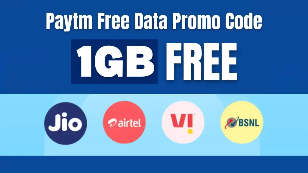 Paytm Free Data Promo Code Offer: Get Free 1 GB Data For All 1 Paytm Free data promo code
