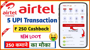 NEW Airtel Thanks UPI cashback Offer