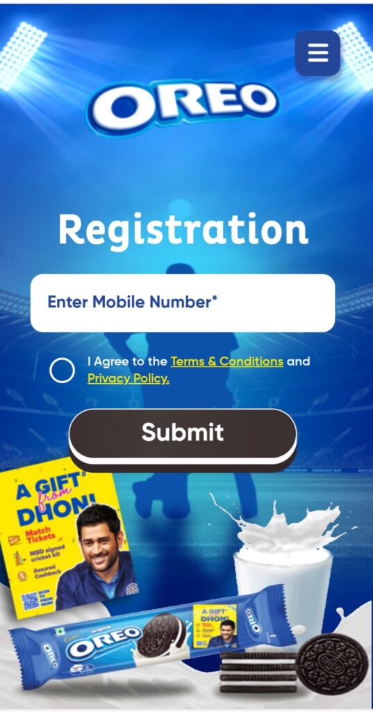 Oreo Registration 
