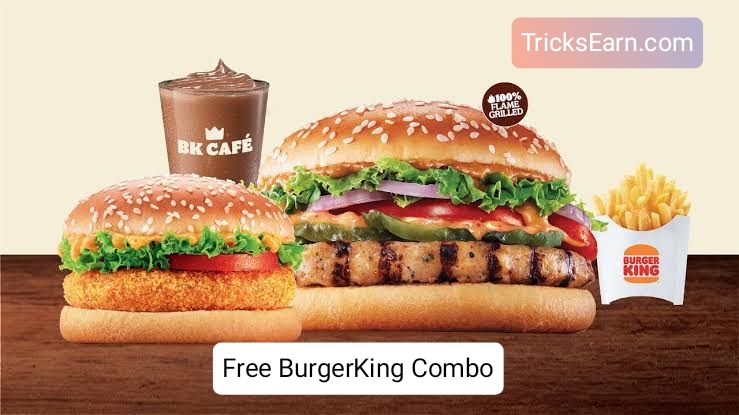 BurgerKing App loot Offer– Open App Daily ,Collect Points & Order items @ Just ₹1 1 BurgerKing App Logo
& FREE combo Offer