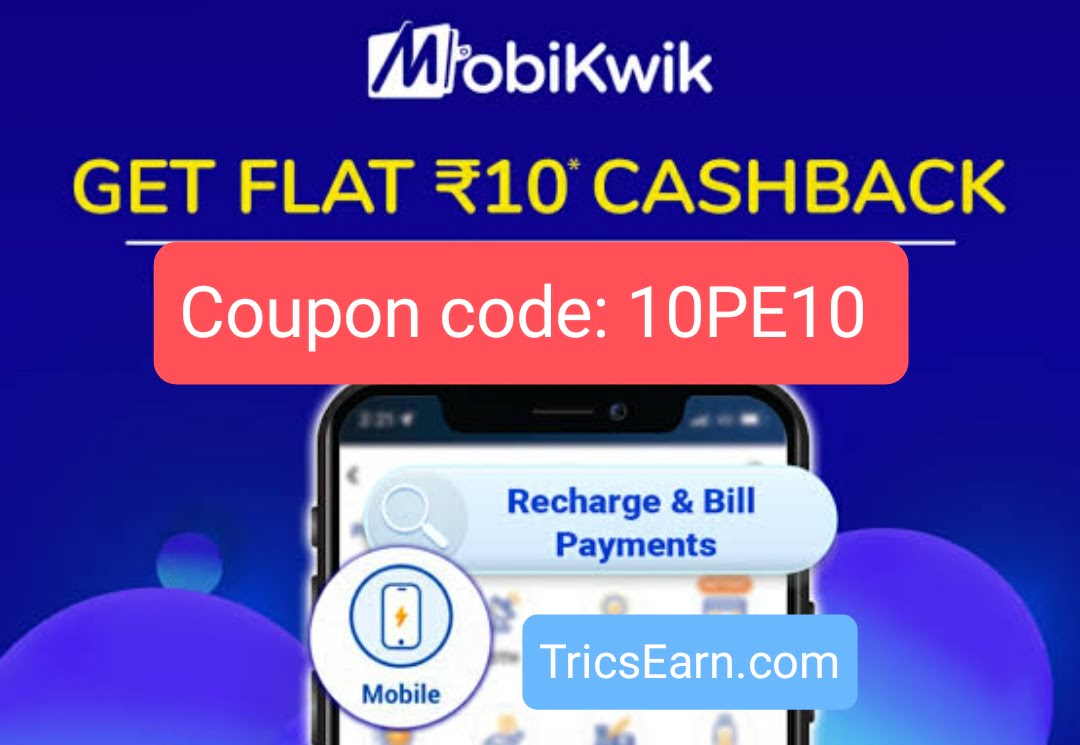 Mobikwik 10pe10 Recharge Offer Tricks: Get Flat 10 Cashback Mobikwik 10pe10 Recharge Offer loot