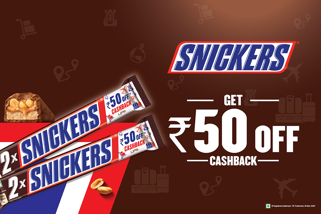 Snickers Duo Program Cashback Offer : Get ₹50 Off Cashback Snickers Duo Program Cashback Offer