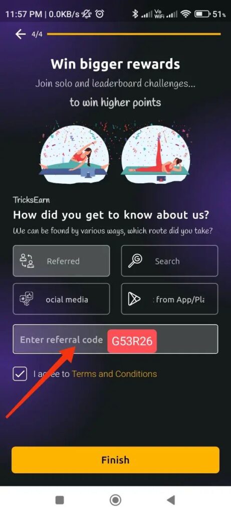Areno App Referral code Loot : Earn Amazon FlipKart Vouchers For Free 4 Areno App Referral code G53R26