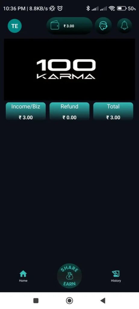 100 Karma App Referral code - Free Recharge & Bill payments 4 100 karma app sign up bonus Amount