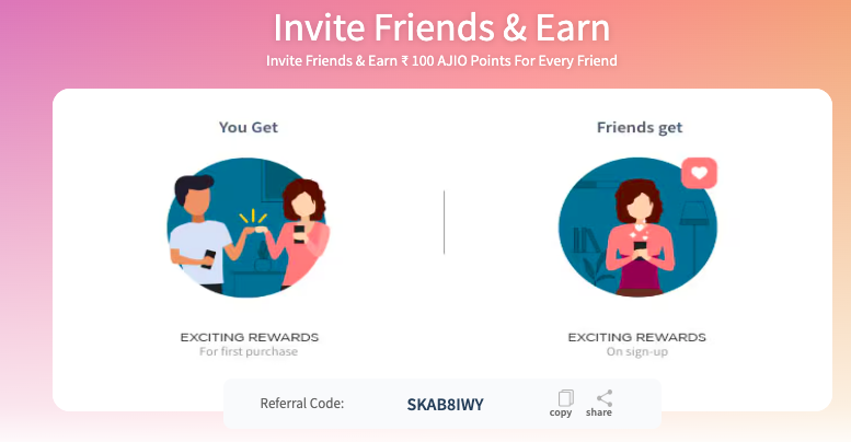 AJIO Refer & Earn Loot Offer 