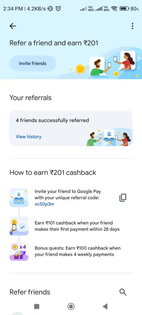 Google Pay Referral Code (xc50p3m) – Refer Earn Rs.201 8 Google Pay Referral Code (xc50p3m)