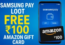 Samsung Pay Loot Offer 2025 – Get ₹100 Amazon Gift Card Instantly | Free Rewards Samsung Pay Loot Offer 2025