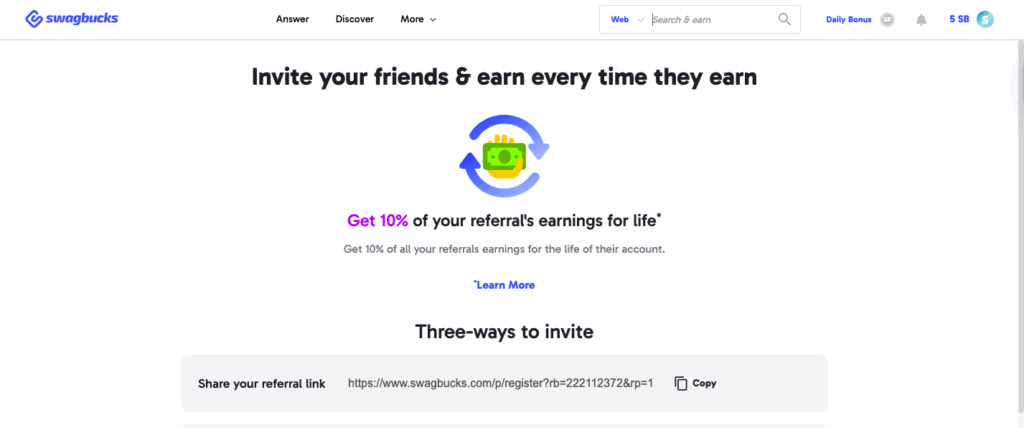 swagbucks referral code