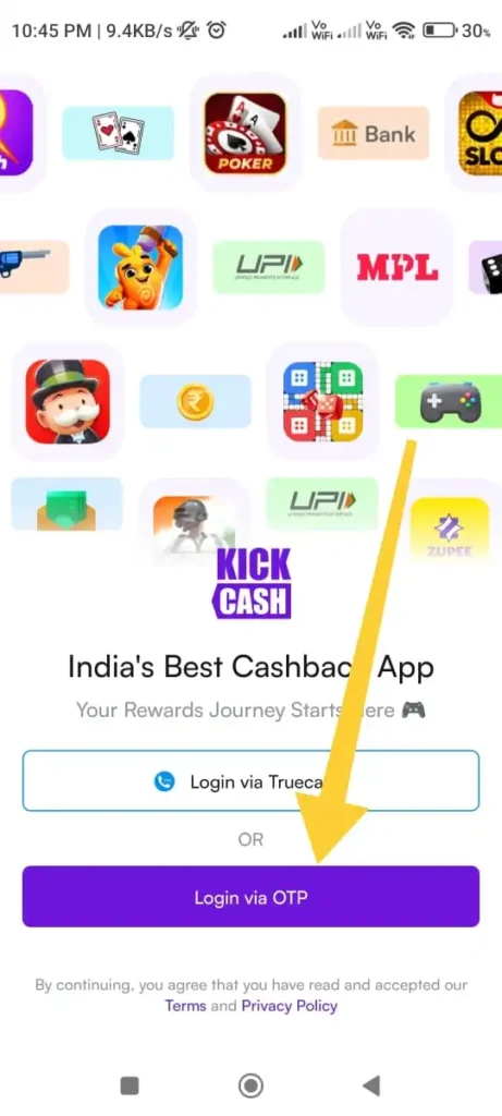 KickCash sign up