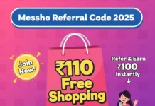 Meesho Referral Code – Shop Free Worth ₹110 & Earn ₹100 per Referral Meesho Referral Code 2025 – Join ₹110 Free Shopping + Refer & Earn ₹100 Instantly